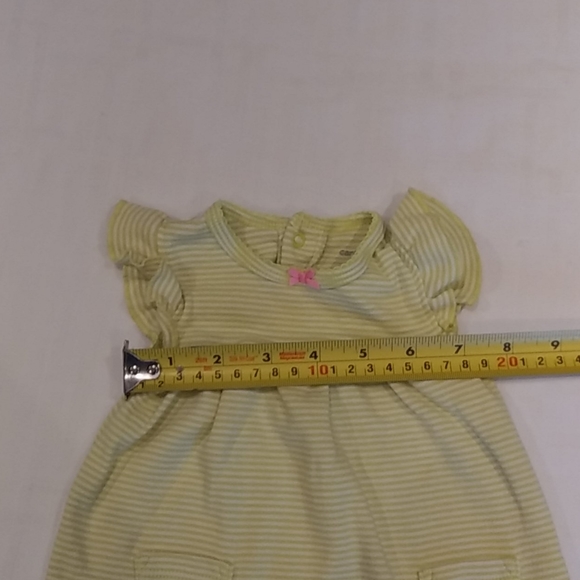 Carter's Green/White Striped Short Sleeve Dress - Picture 6 of 9